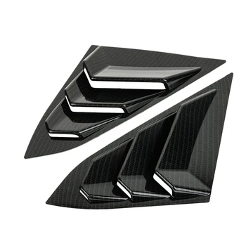 

Rear Quarter Window Carbon Fiber Pattern Car Rear Quarter Spoiler Panel Side Vent Window Louver for Honda Civic 16-18