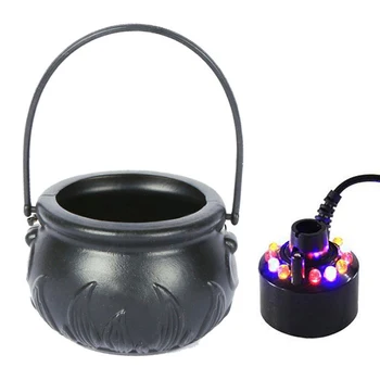 

Mini Black Witch Cauldron Candy Holder Pot with Handle for Halloween Party BJStore