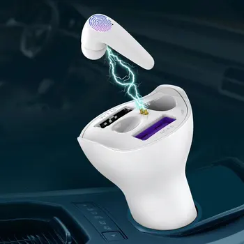 5 12v カー電源アダプタ QC3.0 急速充電器メタルデュアル usb + 電圧計充電器ソケット自動車 · オートバイ修正