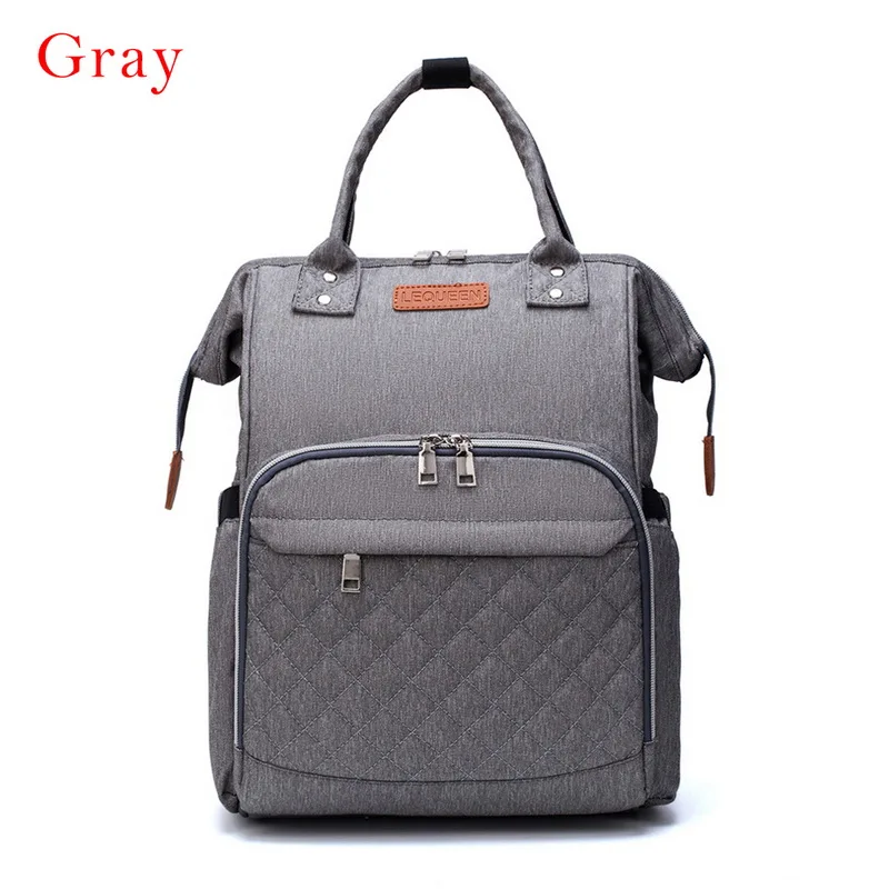 Большая вместительная Детская сумка для мам, рюкзак для путешествий, модная брендовая дизайнерская сумка для кормления ребенка, рюкзак для мамы, женские сумки для переноски - Цвет: Gray 1