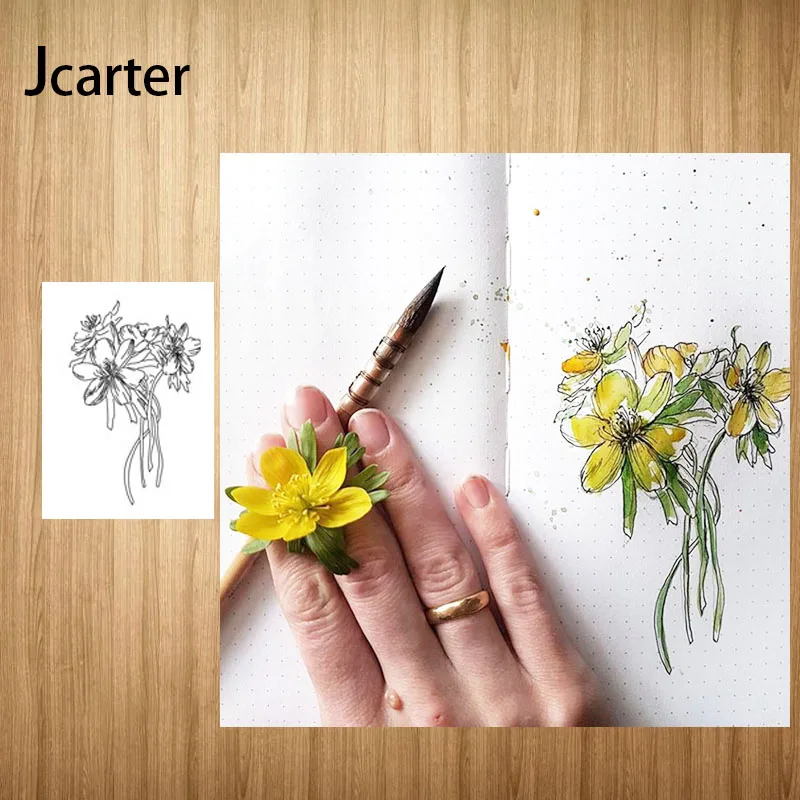 

Flowers Bouquet Rubber Clear Stamps Silicone Seals for DIY Scrapbooking Craft handmade Tools Card Make Paper Make Decor Stencil