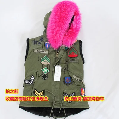 Мех tjy новинка зима высокое качество натуральный мех пальто для женщин veste femme натуральный мех жилет colete feminino chaquetas mujer - Цвет: 1