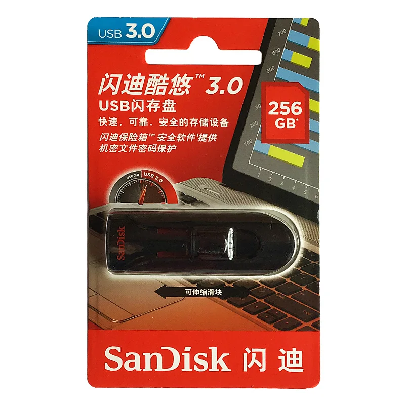 Флеш-накопитель SanDisk USB3.0 32 Гб 64 ГБ флеш-карта памяти 128 ГБ 256 ГБ флеш-накопитель 16 ГБ флеш-накопитель U диск CZ600 для планшетных ПК/ноутбуков