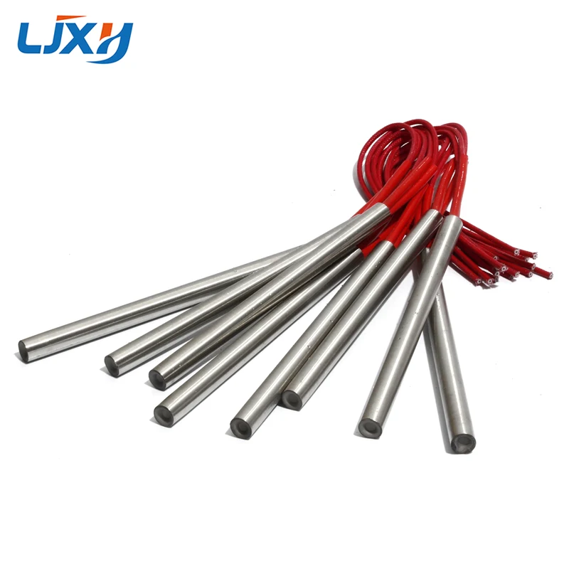 LJXH 2PCS 9mm 80~150mm Electric Mold Cartridge Heaters Stainless Steel 180W/190W/230W/280W/350W Cylindrical Heating Tube