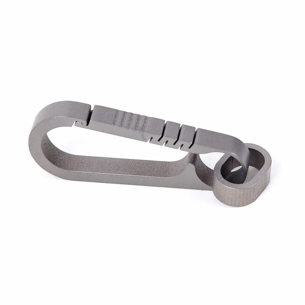 

Integrated Spring Titanium Alloy Keyring Car Waist Keychain Pendant Hang 55mm