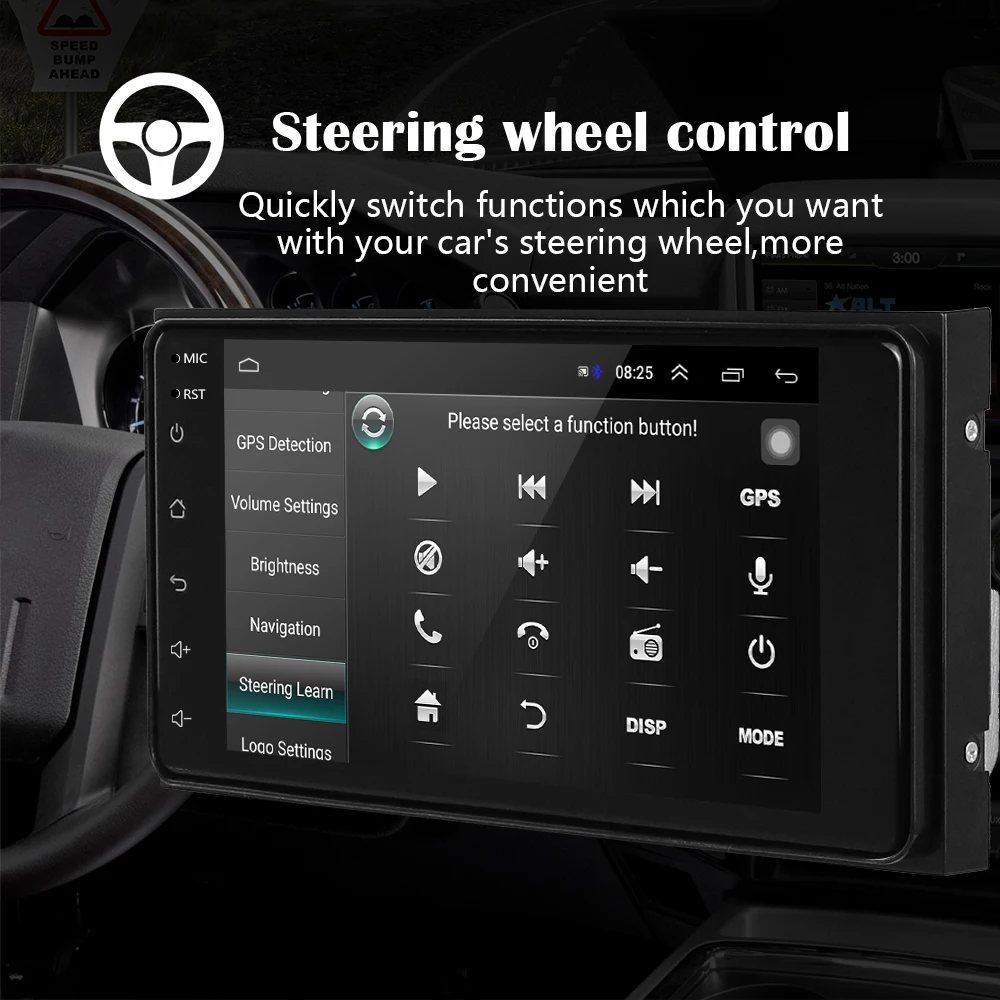 Автомагнитола Podofo 2 Din Android 9 1 7 дюймов Bluetooth AUX USB|Мультимедиаплеер для авто| |