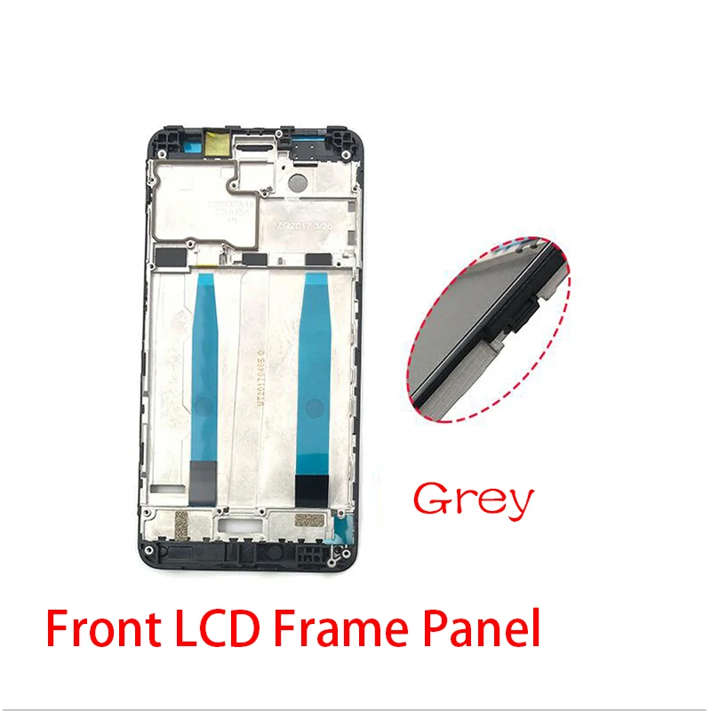 Front Housing Grey Для lenovo K6 передняя рамка панель+ задняя крышка Замена стеклянная задняя крышка батарейного отсека чехол - Цвет: Front Housing Grey