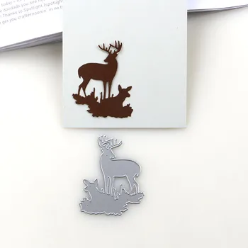 

DUOFEN METAL CUTTING DIES 2019 New wild mum and baby deer stencil for DIY papercraft projects Scrapbook Paper Album