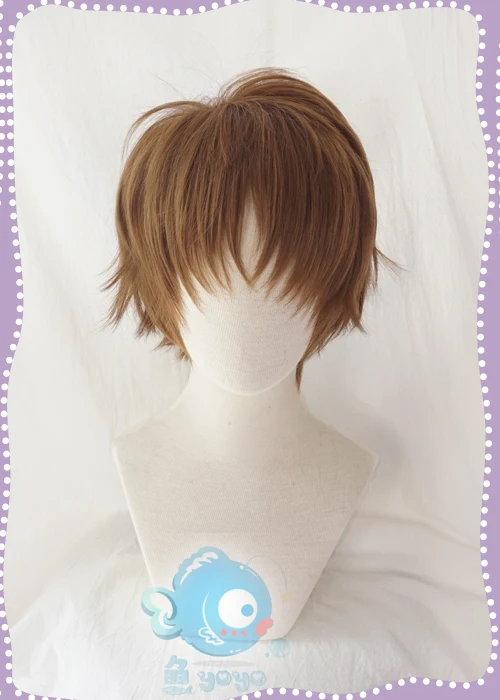 wig Аниме карты Captor Sakura Li Syaoran косплей костюм хорошее качество костюмы на Хэллоуин для мужчин женщин взрослых - Цвет: wig