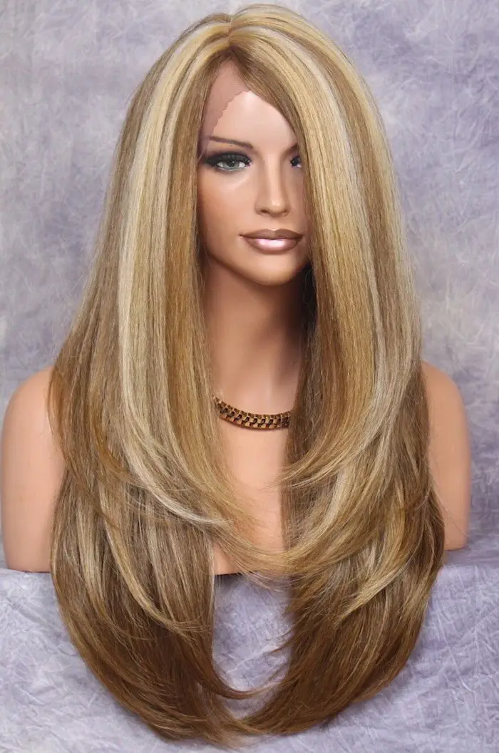 

Malaysian Straight Full Lace Human Hair Wig 100% Remy Human Hair 10-28 inch #613 Color Flull Lace Wigs for Women