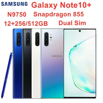 

Samsung Galaxy Note10+ Note 10 Plus N9750 256/512GB ROM 12GB RAM Dual Sim Octa Core 6.8" 5 Camera Snapdragon 855 LTE Cell Phone