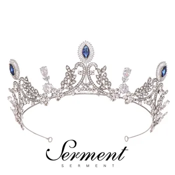

SERMENT Crown Bridal Hair Crystal Accessories New Fashion Tiaras and Crowns Flower Girls Bridesmaid Wedding Hair Jewelry