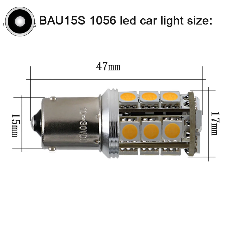 PY21W 1056 BAU15S Янтарный Желтый 12 24 вольт автомобильный поворотный сигнал лампа Canbus без ошибок Светодиодные лампы Замена передний задний мигающий свет
