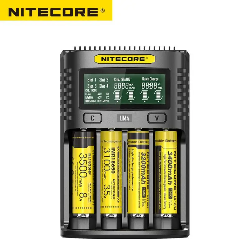 Зарядное устройство Nitecore UM4 с 4 USB-разъемами зарядное интеллектуальной