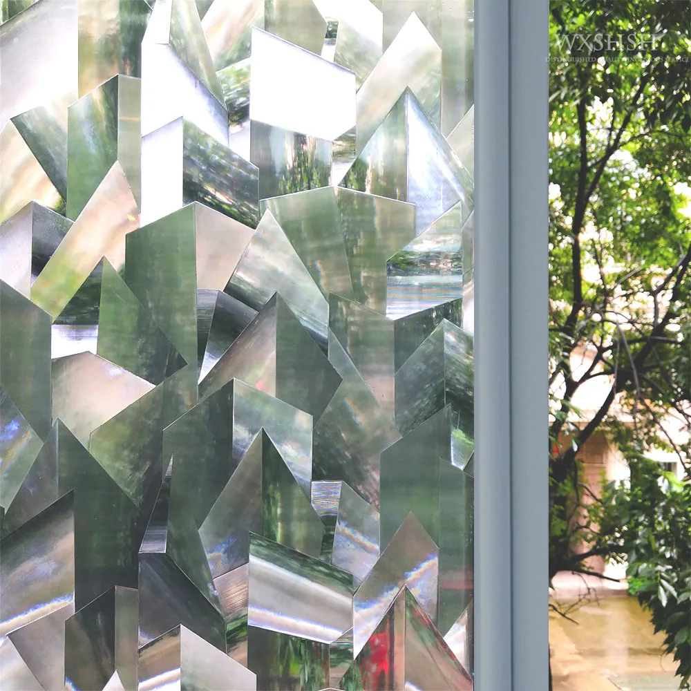 

90*200 cm Static Vinyl Cling 3D Decorative Window Film,Privacy Protective Window Tint Glass Artscape For Home and Office Stained