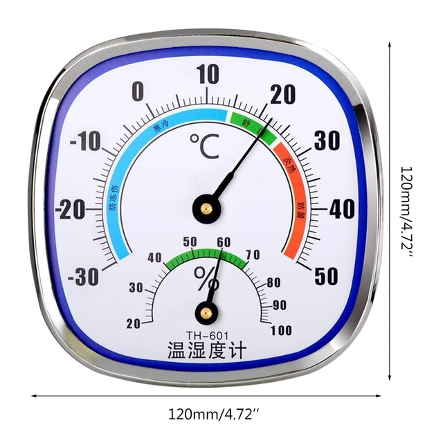 Thermomètre analogique intérieur-extérieur avec montage facile et trous  suspe