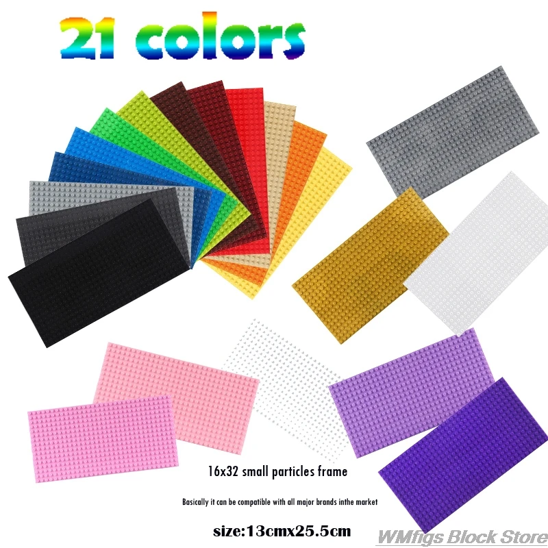 High-Quality 16*32 Dots Classic Base Plates for Small Bricks City Construction Baseplates Board Building Blocks Kids Toys Gift