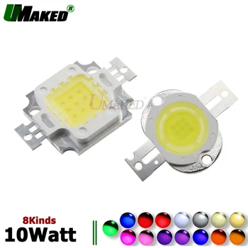 

UMAKED High Power 10W LED chips 33mil SMD COB Diode light Epistar Bulb Light WW/NW/W/CW Color For led Spotlight Floodlight DIY
