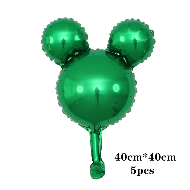 5pcs mini 12pcs/lot Mickey Minnie Mouse Foil Balloons 12” Pink Blue Latex Balloons Baby Shower Happy Birthday Party Decorations Kids Toys - Цвет: 5pcs mini