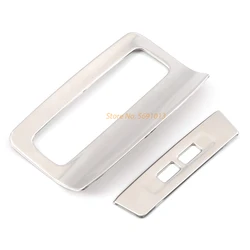 Accoudoir intérieur arrière en acier inoxydable, pour Skoda Karoq 2018 2019 2020, couvercle de prise USB arrière, cadre, moulures de garniture, accessoires de voiture 