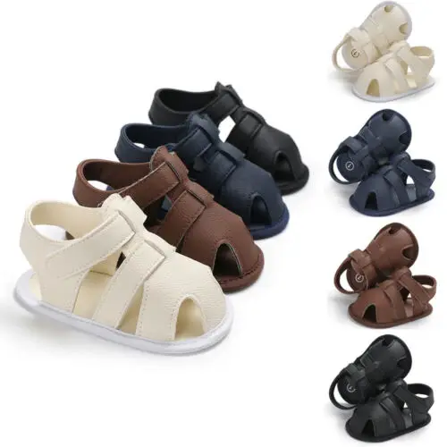 

2020 Baby First Walkers Toddlers Sandals Baby Boy Girl Slippers Kids Nursery School Summer New Leather Shoes 0-18 months