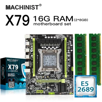 

X79 motherboard set kit lga 2011 with Intel Xeon E5 2689 CPU 2*8GB（16GB） 1600MHz DDR3 ECC REG memory RAM MATX NVME M.2 SSD