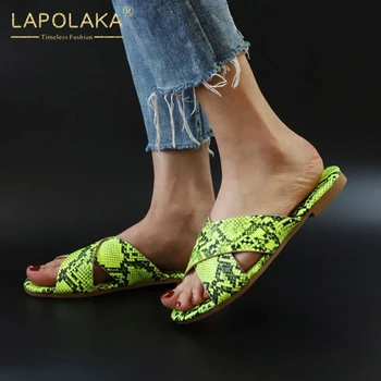 

Lapolaka 2020 Brand New Slip On Wholesale Summer Slippers Woman Shoes Open Toe Mix Color Comfortable Shoes Women Slippers