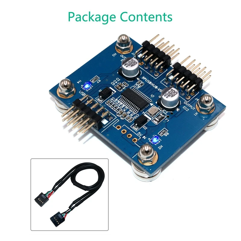 3-Порты и разъёмы USB 2,0 концентратор модуль с магнитным основанием для настольного компьютера, клавиатура, Мышь, USB флэш-накопитель