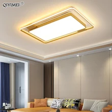 Люстры с регулируемой яркостью, Светильники для гостиной, спальни, столовой, кухни, кабинета, черного и золотого цвета, монтируемые на поверхности лампы, светильники