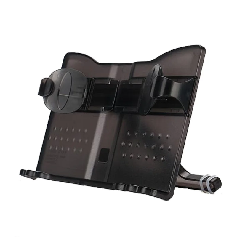 Black Book Holder for Reading 180 Angle Adjustable and Portable Book