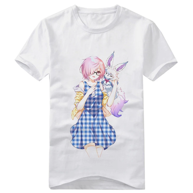 Аниме FGO Fate Grand Order футболка Astolfo Saber Mash Kyrielight унисекс Повседневная футболка с коротким рукавом карнавальный костюм футболка с принтом