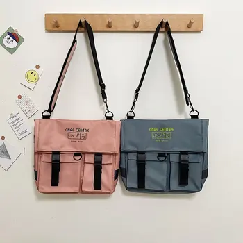 

2020 New Nylon Cloth Letter Design Crossbody Bags For Women Solid Color Casual Ladies Shoulder Bag Large Capacity Travel Bags