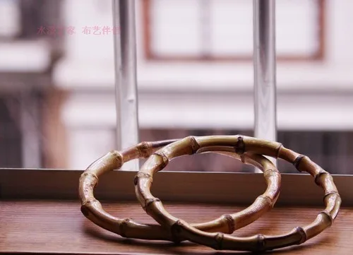Бамбуковая ручка сумки Diy аксессуары Китай завод Размер 18 см бамбуковый Кошелек Ручка ручное кольцо дешевая модная бамбуковая ручка