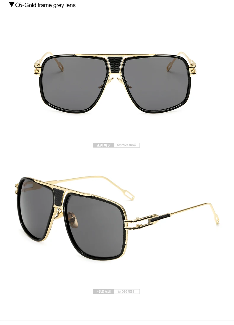 Новые мужские Квадратные Солнцезащитные очки Роскошные Дизайнерские металлические мужские солнцезащитные очки для вождения Oculos De Sol Uv400