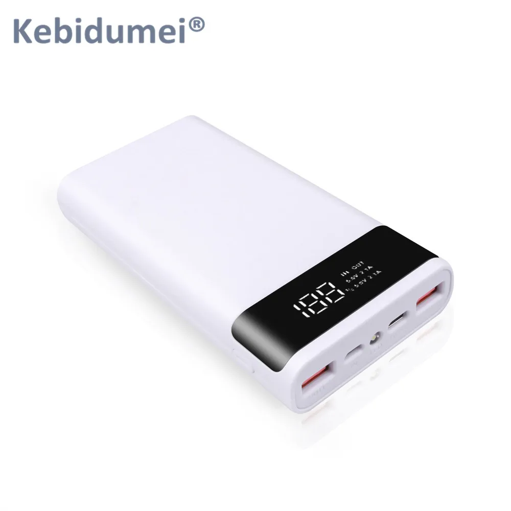 Battery Storage Box Fast Charging 18650 Power Bank 20000mAh USB Type C 5V For iPhone Xiaomi Huawei