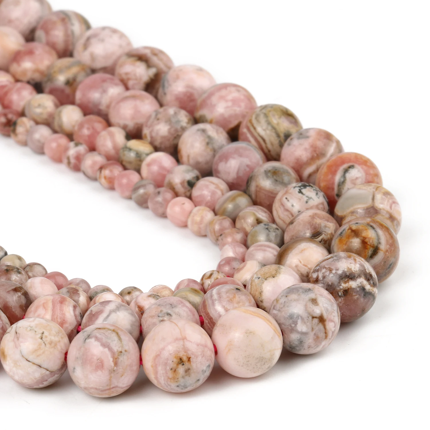 Natural Stone Argentina Rhodochrosite Round Beads Jewelry Making Bracelets Needlework DIY Accessories 4 6 8 10mm 7.5'' beads charms,bead jewelry making,loose gemstone beads,loose gemstone jewelry