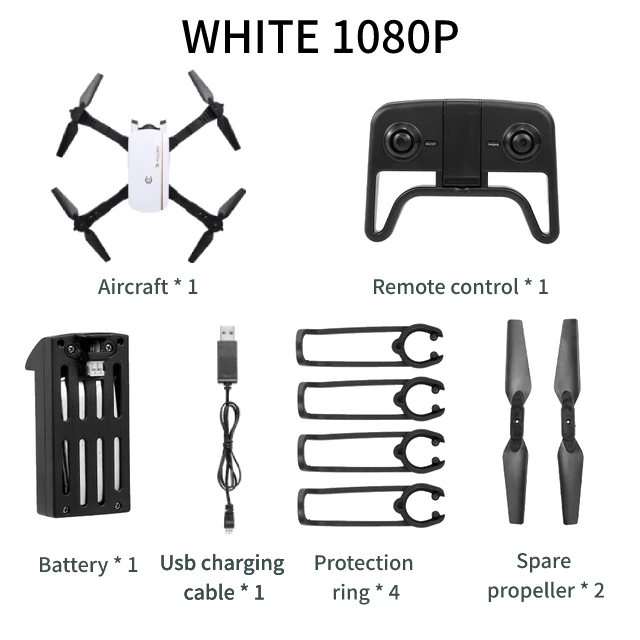 white 1080p RC1808 Профессиональный широкоугольный камера Дрон 1080 p/4 K HD WiFi FPV щетка Пропеллер для мотора длинная батарея воздушный Дрон на ру Квадрокоптер - Цвет: white 1080p
