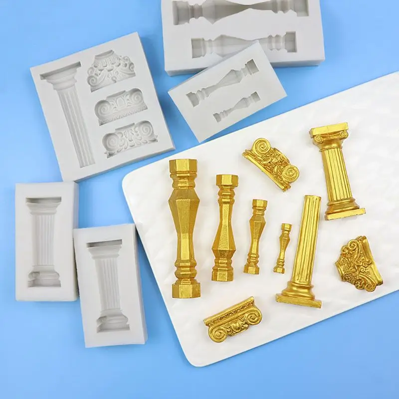 

Ancient Greek Pillars Mold Roman Column Mold Sugarcraft Chocolate Pastry Polymer Clay Epoxy Resin Art Crafting Tools