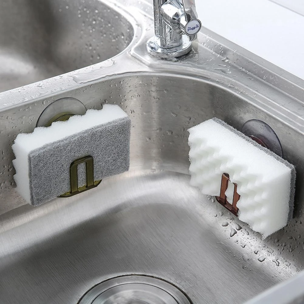 Sink Shelf Soap Sponge Drain Rack Bathroom Holder Kitchen Storage W/ Suction Cup 