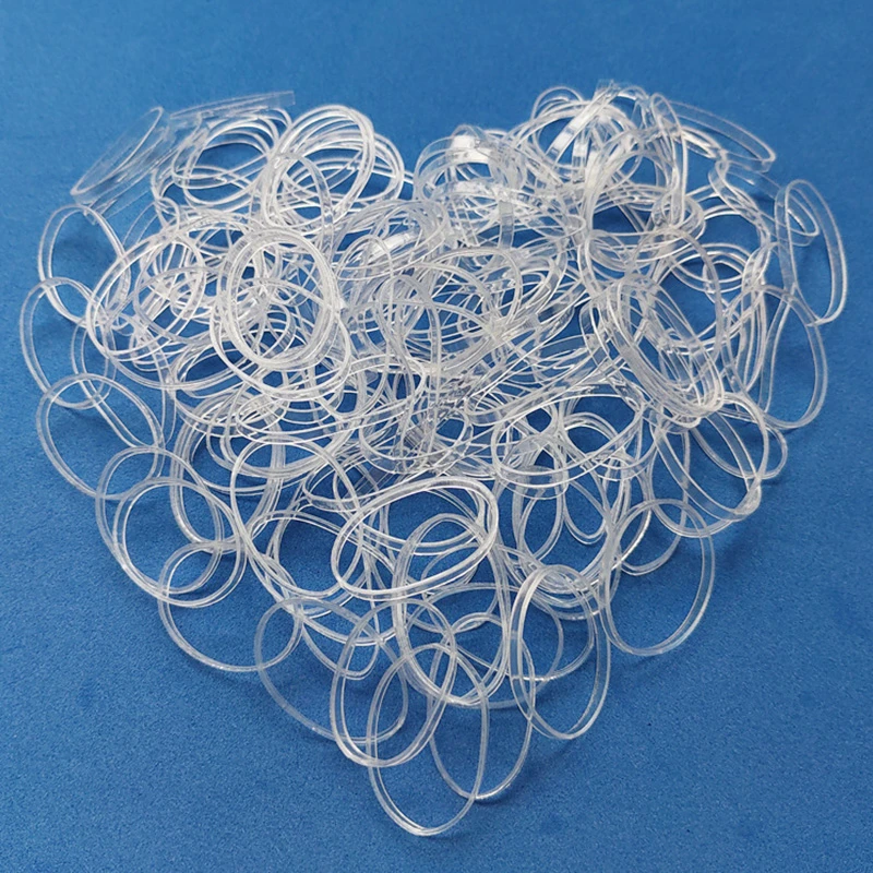 designer head scarf 1000 Pcs/Pack Transparent Rubber Hairband Rope Ponytail Holder Elastic TPU Hair Ropes Kids Girls White Hair Accessories hair clips for long hair