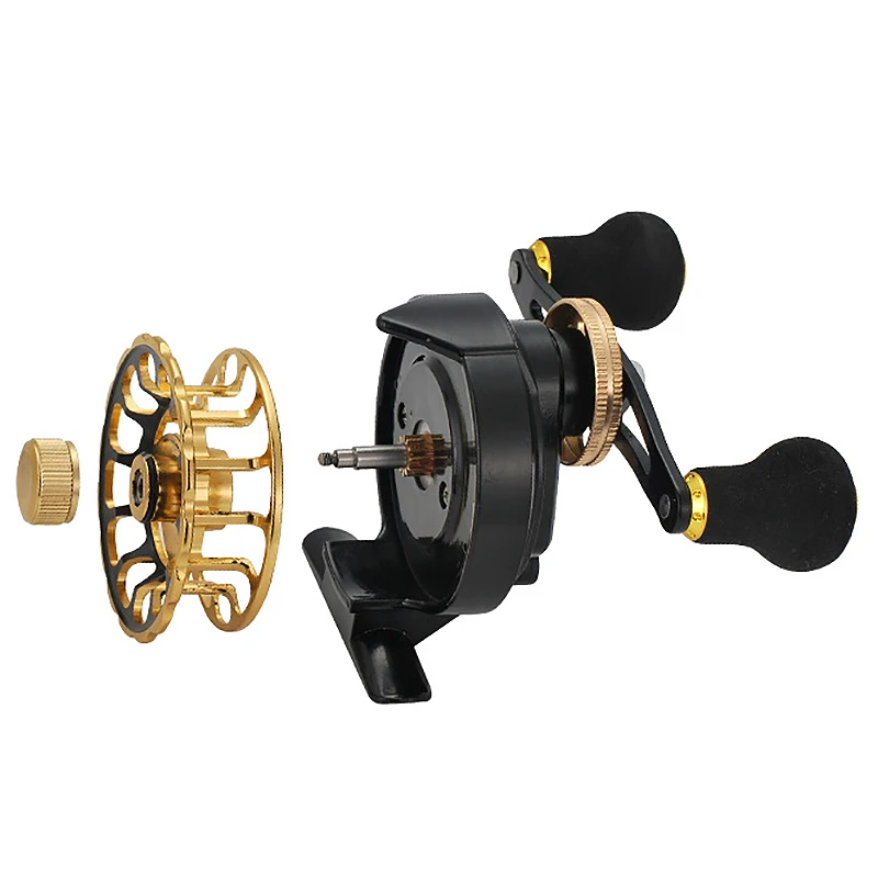 Durable Rafting Fly Fishing Reels Wear-Resistant 3.6:1 Speed Ratio Raft Reel Ice Sea Fishing 6+1BB Fish Wheel Tackle