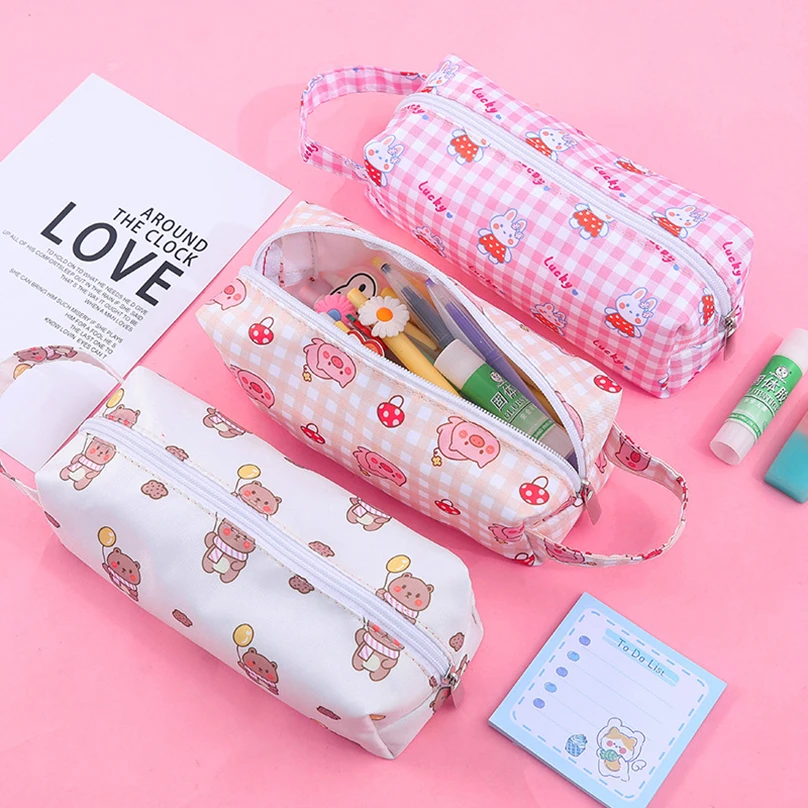 Haile – trousse à crayons en toile pour filles et garçons, trousse à  crayons de grande capacité, pochette Kawaii, cadeau de papeterie -  AliExpress