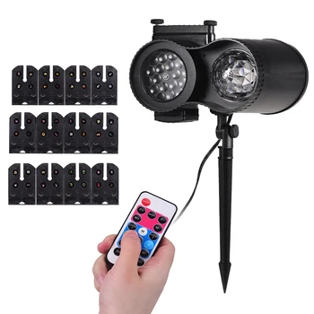 

LED Projector Light Water Wave Multiple Patterns Interchangeable Slides IP44 Waterproof with Remote Control