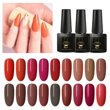 Mtssii Гель-лак для ногтей чистый цвет лак для ногтей замачиваемый Полупостоянный маникюрный лак осень-зима цветной УФ светодиодный гель