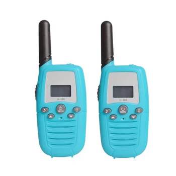 

New 2pcs Children Radio Set Kids Walkie Talkie Handheld Intercom supports PTT(Push to talk) function with LCD Display & Flashlig