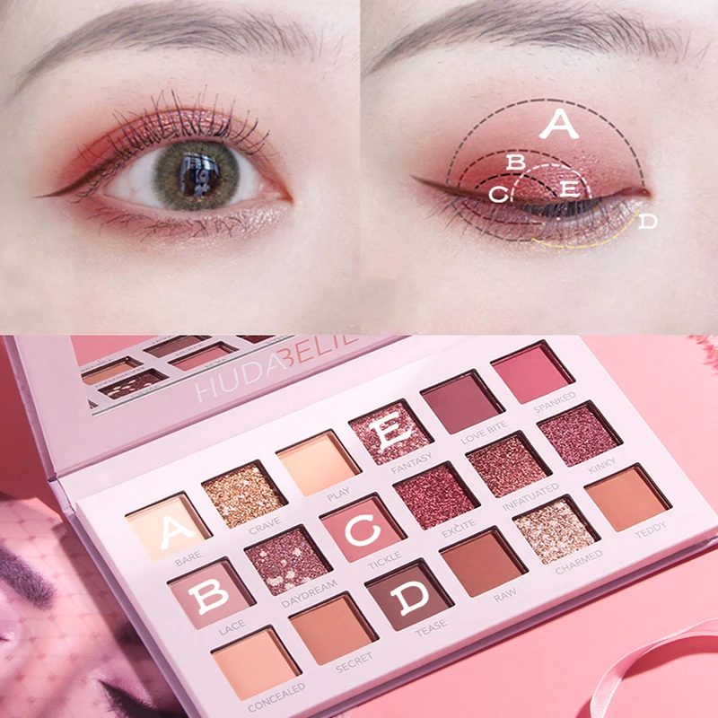

18 Color Eyeshadow Nude Shining Makeup Glitter Pigment Powder Shimmer Eye Shadow Pallete Waterproof Cosmetics Eye Shadow