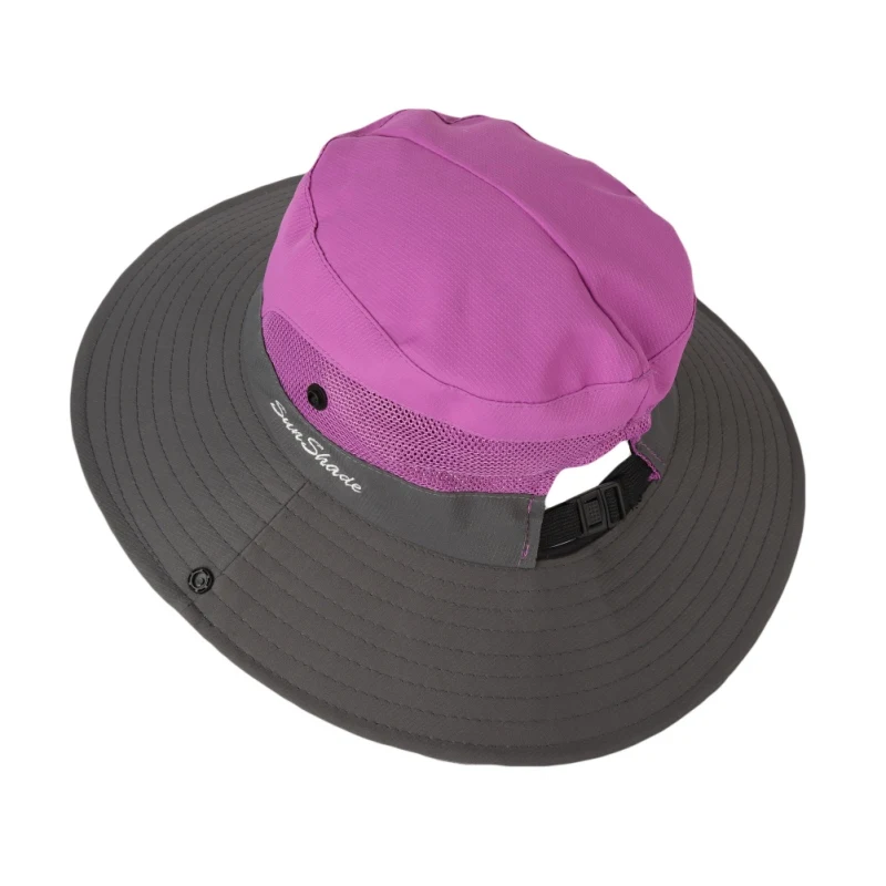 Новинка; Лидер продаж; 1 шт.; Мужская и женская уличная УФ-защита; шляпа-ведро; Складная сеть; Широкий пляжный навес; рыболовная шляпа; пляжная Солнцезащитная шляпа - Цвет: Фиолетовый