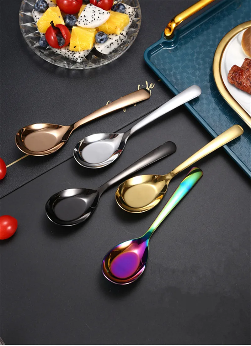 Bistrot couleur Gold Pearly, Gris - Cuillère à riz main image 1