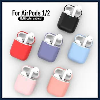 

soft Silicone Case For Apple Airpods 1/2 Cover Protective Earphone Case Headphones Cases Protective For Apple Airpods 1/2