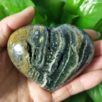 

Natural sea jasper stone sea gem heart crystal stone mineral specimen crystal ston